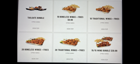 The many wing options available at Buffalo Wild Wings