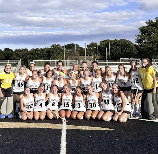 The field hockey team poses after beating East Brunswick earlier this season. 
