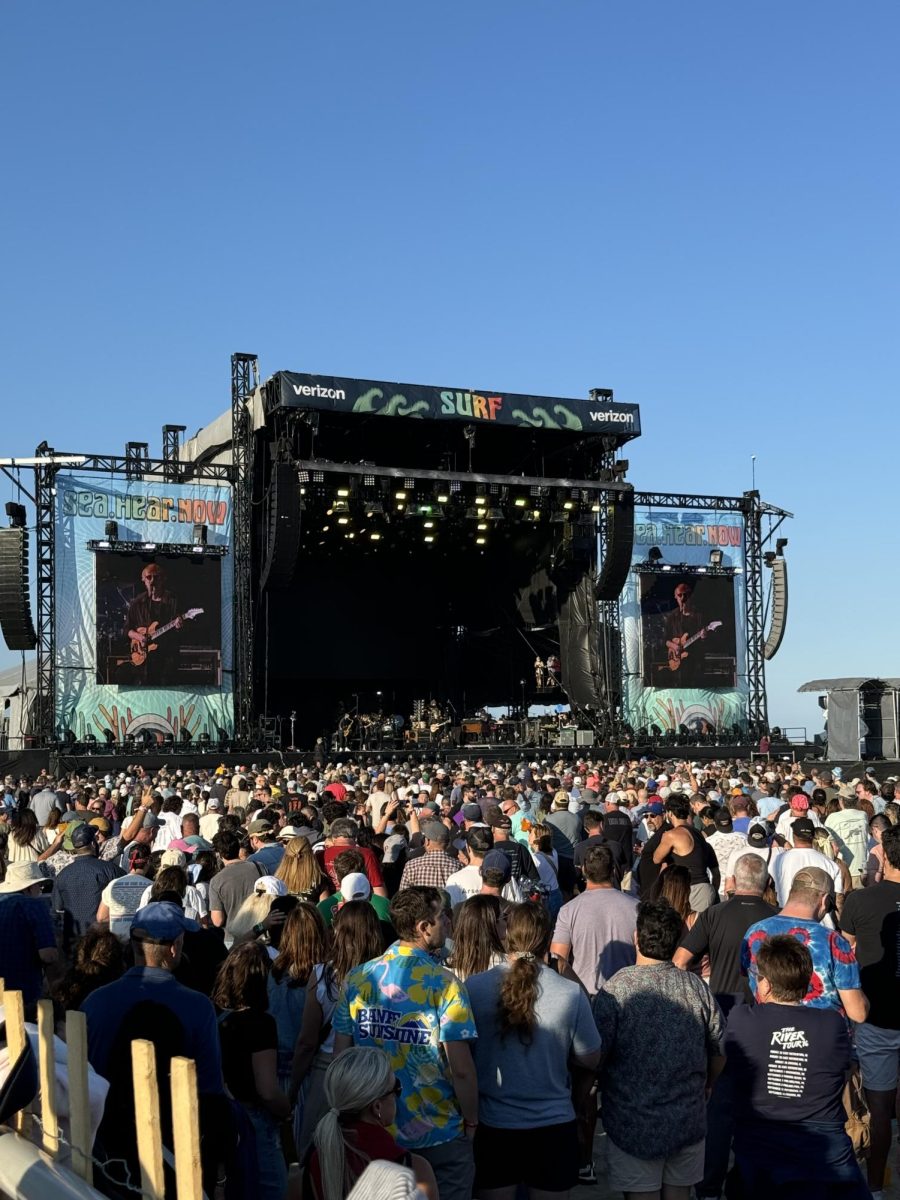 People gather waiting for Bruce Springsteen and the E Street Band on day 2.